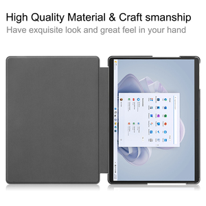 Étui pour <span class=keywords><strong>Microsoft</strong></span> Surface Pro 11/10/9, coque de protection rigide en PC avec support pliable en PU pour Surface Pro 9 13 pouces 2022/10/11 2024 - Product Image 4