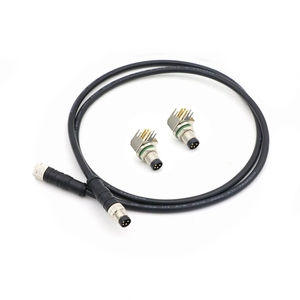 สายแพทช์คอร์ดแบบตรงกันข้ามตัวผู้ต่อกับตัวเมีย M8 กันน้ำ ขนาด 24AWG - Product Image 1