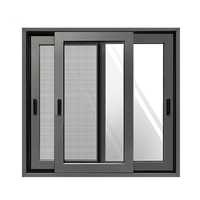 Ventana Corredera de Aluminio con Marco Delgado de 3 Vías, Certificada por AOSTTER NFRC AS2047, Doble Acristalamiento con Rotura de Puente Térmico para Proyectos de Villas Modernas