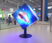 Publicité extérieure étanche P2.5 Led Pixel Vidéo logo Signe Smart Rotation Led Cube Écran Affichage