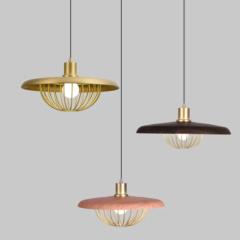 Nieuw Ontwerp Ronde Vorm Houten Hanglamp Minimalistische Decoratieve Hanglampen Voor Thuis