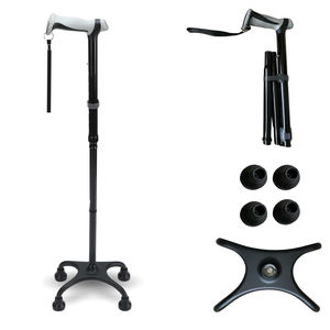 Bastone da passeggio pieghevole pieghevole per maggiore equilibrio e stabilità regolabile pieghevole per adulti anziani destri o mancini - Product Image 1