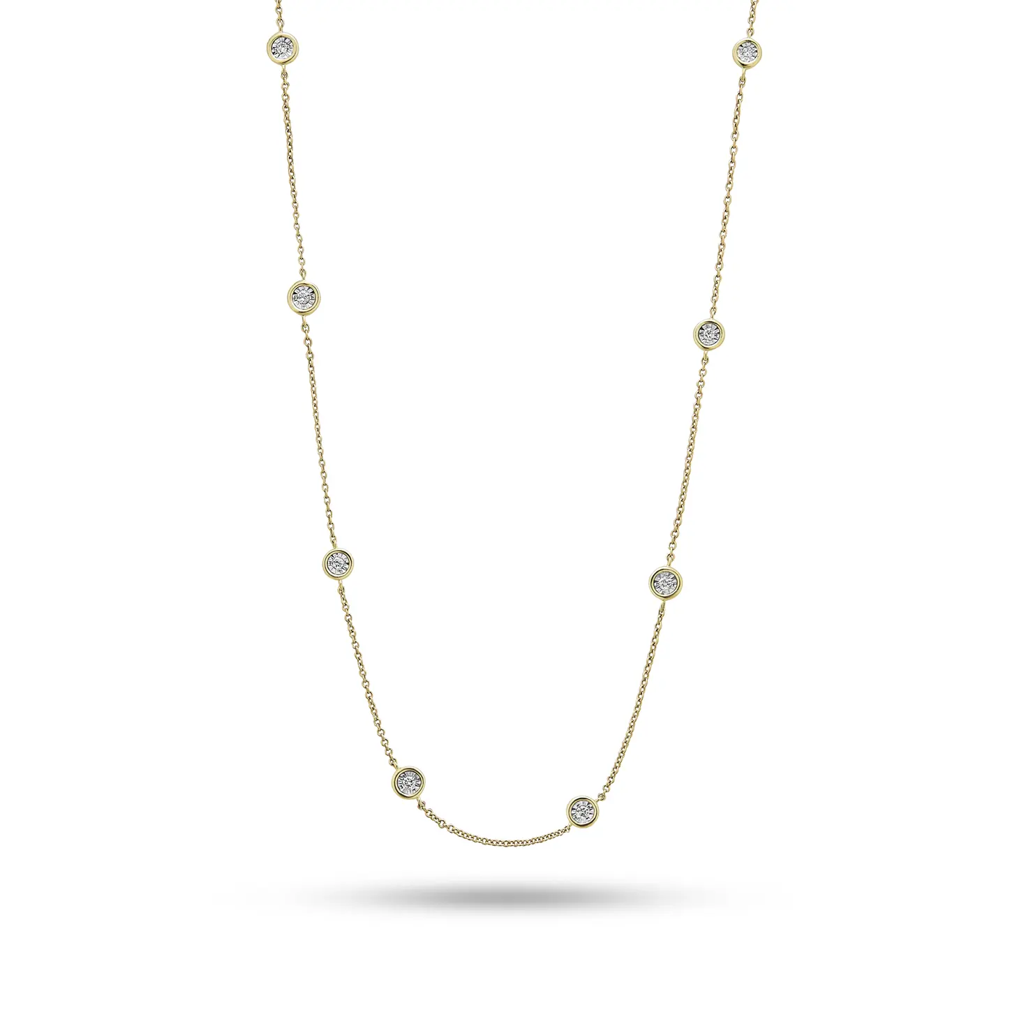 Vlove Vrouwen Luxe Sieraden 14K & 18K Massief Gouden Sieraden Diamanten Bij Dozijn Ketting