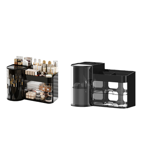 НОВИНКА: Современный многоуровневый настольный органайзер для косметики, квадратный ящик для хранения, удобный кейс для косметики с выдвижными ящиками - Product Image 6