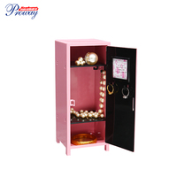Enfants métal Mini clé serrure argent coffre-fort rose pièce tirelire jouet économie tirelire Mini casier pour enfants