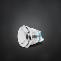 Interrupteur avec bouton-poussoir momentané en métal, bouton-poussoir, 24mm, 2 broches, pour allumer/extinction de la voiture, 19mm