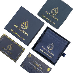 定制高品质硬纸板抽屉珠宝包装盒和带标志的小袋 - Product Image 6