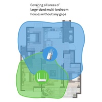 Repetidor WiFi Interior/Exterior de 300 Mbps, 5 GHz, 2.4 GHz, IP, Amplificador de Red 4G 3G con 4 Antenas de 8.0 dBi, Puerto Ethernet para el Hogar