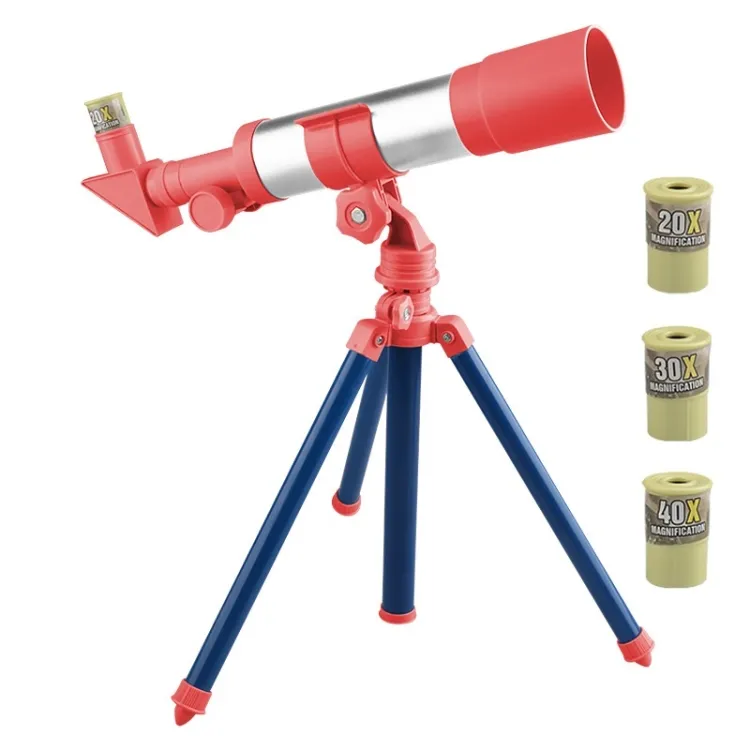 Gute Qualität Mon okular Fernglas Kinder High-Definition Multiple Astronomical Telescope Science Lehrmittel (B Modell Rot)