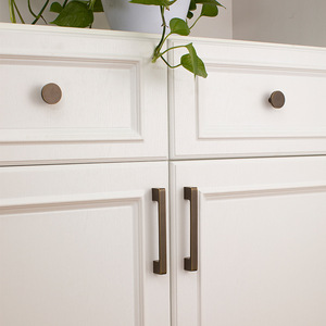 Cabinet Door Brass <b>Handle</b> - Coffee Color Cabinet Shoe Cabinet Drawer - Solid <b>Copper</b> <b>Handle</b> - Product Image 3