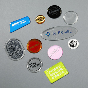 Customized Crystal Epoxy Labels Irregular Shapes 1mm Thickness Waterproof Self Adhesive <b>Stickers</b> For Electronics Hardware - Product Image 1