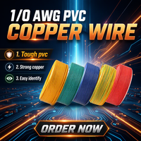 Fil électrique en cuivre toronné 10 AWG, isolé en PVC, câble monobrin OFC 53 mm² pour l'électronique automobile