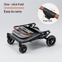 Poussette pour animaux de compagnie de grande taille pour chiens et chats âgés, en acier au carbone, pliable en un clic, portable, pour une utilisation en extérieur