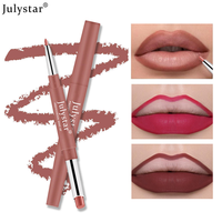 Crayon à Lèvres Double Pointe Mat 8 Couleurs, Imperméable Longue Tenue, Teintes Nude Velours, Maquillage Cosmétique pour les Lèvres – Vente en Gros