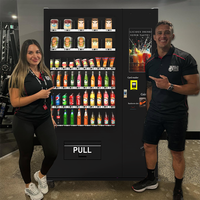 Distributeur automatique intelligent personnalisé de boissons et de collations, intégration SDK, écran tactile en acier inoxydable, gestion basée sur le cloud, vérification d'identité