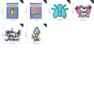 Nouveau design – Patch brodé thermocollant style vacances d'été (chaussons de plage, poisson, crème glacée, lunettes de soleil) pour vêtements et sacs - Product Image 3