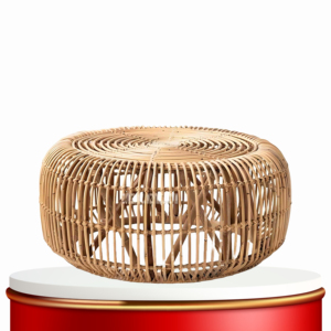 Mesa de ratán resistente para uso en interiores y exteriores para espacios de jardín y patios con detalles tejidos - Product Image 6