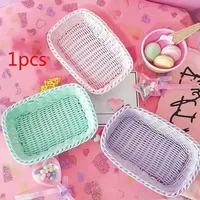 Boîte de rangement en plastique et ensemble de paniers pour usage domestique-pour cosmétiques vêtements nourriture cuisine stockage de légumes-articles divers ménagers polyvalents
