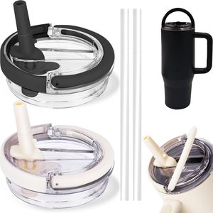 Tapa de Repuesto con Asa y Popote para Vaso Stanley de 40 oz, Tapa 100% Hermética, Antiderrames y Resistente a Salpicaduras - Product Image 1
