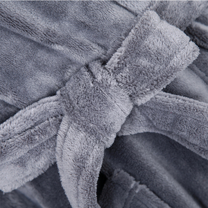 Bata <span class=keywords><strong>de</strong></span> Baño <span class=keywords><strong>de</strong></span> Microfibra Afelpada con Cuello Chal para Mujer, para Baño, Spa, <span class=keywords><strong>Hotel</strong></span> - Product Image 4