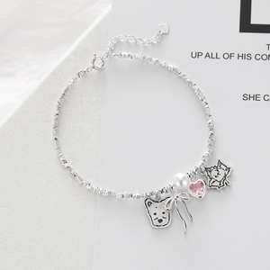 Dropshipping regalo S925 plata esterlina arco corazón pulsera mascota pulsera perro Avatar gatito foto encanto - Product Image 2
