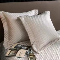 Ensemble de couvre-lit en coton uni de luxe, taille king, 3 pièces, résistant à l'eau, 300tc, couvre-lit matelassé, couverture de lit