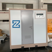 Cabine de douche portable intégrée avec toilettes, miroir et lavabo, en panneau sandwich, pour usage extérieur, montage rapide, durable, étanche, facile à installer