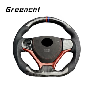 Volant de course personnalisé pour Honda <span class=keywords><strong>Civic</strong></span> 9e génération avec fibre de carbone et cuir, forme <span class=keywords><strong>F1</strong></span>/D, couleurs personnalisables - Product Image 3