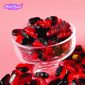 Customized Wholesale Vegan Swedish <strong>Candy</strong> Skull Shaped Halal Gummy Raspberry <strong>Licorice</strong> Flavored Swedish <strong>Candy</strong> - Product Image 3