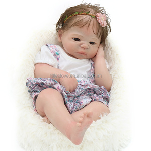 Gerçekçi 22 inç/55cm katı silikon gerçekçi yenidoğan bebek kızlar için yüksek kaliteli yumuşak oyuncak yeniden doğmuş bebekler - Product Image 1