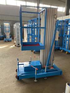 4 מ '6m 8m 10m 12m תורן אלומיניום נייד הידראולי חשמלי אחד אדם להרים שני אדם להרים סולם התורן מעלית עם גלגל - Product Image 2