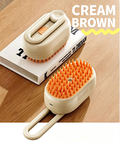 Peigne de toilettage massant pour animaux de compagnie - Activé par la vapeur - Conception en ABS en forme d'arc - Indispensable pour chats et chiens - Brosse douce pour le brossage et le bain