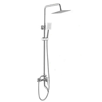Robinet de baignoire en laiton à poignée unique, finition chromée, design moderne, mural apparent, pour usage hôtelier, avec douchette pluie - Vente en gros pour le marché chinois