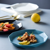 Assiettes de fête réutilisables en bambou sans BPA, motif uni, vaisselle incassable, assiette de présentation pour dîner et service de mariage