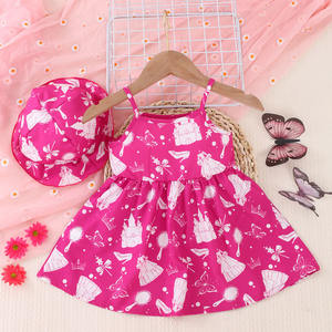 Großhandel Kleid Mode Kinder Mädchen Kleider für Kinder Mädchen 0-24 Monate Benutzer definierte <span class=keywords><strong>Baby</strong></span> Bambus Mädchen Kleid für Kinder <span class=keywords><strong>Baby</strong></span> Ärmel weniger - Product Image 1