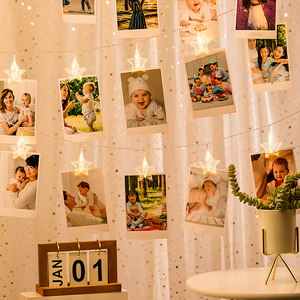 Partyhigh Stars Photo <b>Clips</b> String <b>Light</b> 10.5FT LED Photo Wall Decor <b>Lights</b> <b>with</b> 20 <b>Clips</b> Battery Operated Star <b>Fairy</b> <b>Lights</b> - Product Image 2