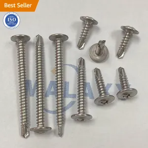 MALAXY Self Drilling Screw For Aluminum M3.5 Stainless Steel Flange Bugle Pan Flat Csk Hex Wafer Truss Head Painted Self DrilL