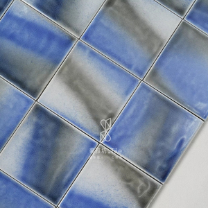 Thiết kế mới của Trung Quốc phong cách 14x14cm giá bán buôn màu xanh Màu gốm tường và sàn gạch cho phòng tắm/nhà bếp trang trí nội thất - Product Image 1