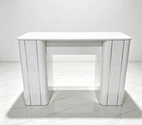 Bureau de manucure individuel sur mesure avec plateau en marbre et tiroir – Poste de travail moderne pour salon – Vente directe usine