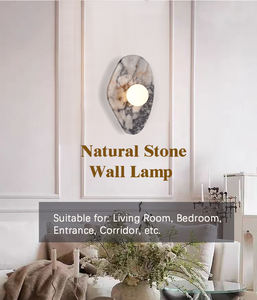 Lámpara de Pared de Mármol Natural de Diseño Moderno para Decoración del Hogar, Lámpara Decorativa de Ambiente Nórdico para Sala de Estar, Dormitorio y Pasillo - Product Image 2
