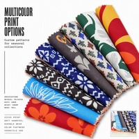 Tissu sergé en microfibre respirant 115 GSM à imprimé numérique effet peau de pêche, idéal pour shorts de plage, robes et coupe-vent – Vente en gros