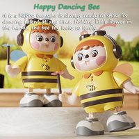 Mainan Musik Lebah Menari untuk Bayi dengan Lampu Keren & Musik Dinamis, Kaki Bergerak, Tubuh Berputar & Mata Bergerak, Robot Merangkak
