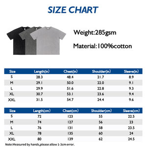 T-shirt vierge personnalisé GSM lourd pour hommes pur coton, impression personnalisée/broderie t-shirts unis pour hommes - Product Image 4