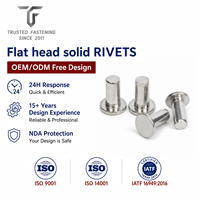 Rivets plats personnalisés TianFang pour guides de machines textiles, en acier nickelé, conception OEM ODM et approvisionnement en gros