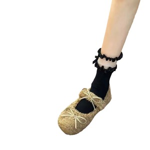 <b>White</b> <b>Lace</b> Slouch Socks Women Mid Calf Breathable Cotton Lolita Style Summer Casual Socks With Ruffle Detail - Product Image 5