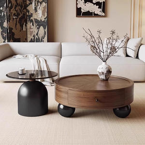 중국 공장 홈 거실 커피 테이블 원형 커피 테이블 현대 커피 테이블 저장 - Product Image 1