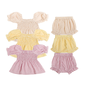 Boutique niñas 2 piezas conjunto <span class=keywords><strong>de</strong></span> <span class=keywords><strong>ropa</strong></span> <span class=keywords><strong>de</strong></span> verano <span class=keywords><strong>de</strong></span> 2022 princesa trajes al por mayor niño <span class=keywords><strong>ropa</strong></span> a cuadros - Product Image 1