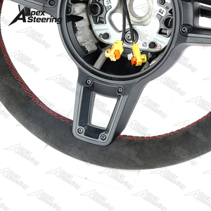 Volante de Alcantara con levas de cambio para Porsche 718 997 911 Panamera Cayman Cayenne 955 <span class=keywords><strong>Macan</strong></span> Taycan 991 991.3, en stock en EE. UU. - Product Image 6