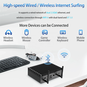 13th 12th i5 i3คอมพิวเตอร์ i7 Win11 Pro 4K UHD fanless Mini <span class=keywords><strong>PC</strong></span> dual 2.5G Ethernet WiFi6 Thunderbolt 4สำหรับเล่นเกม - Product Image 4
