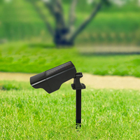Lámpara de sensor de movimiento PIR DE SEGURIDAD Solar LED para jardín doméstico al aire libre con luz en forma de cámara simulada de Control remoto